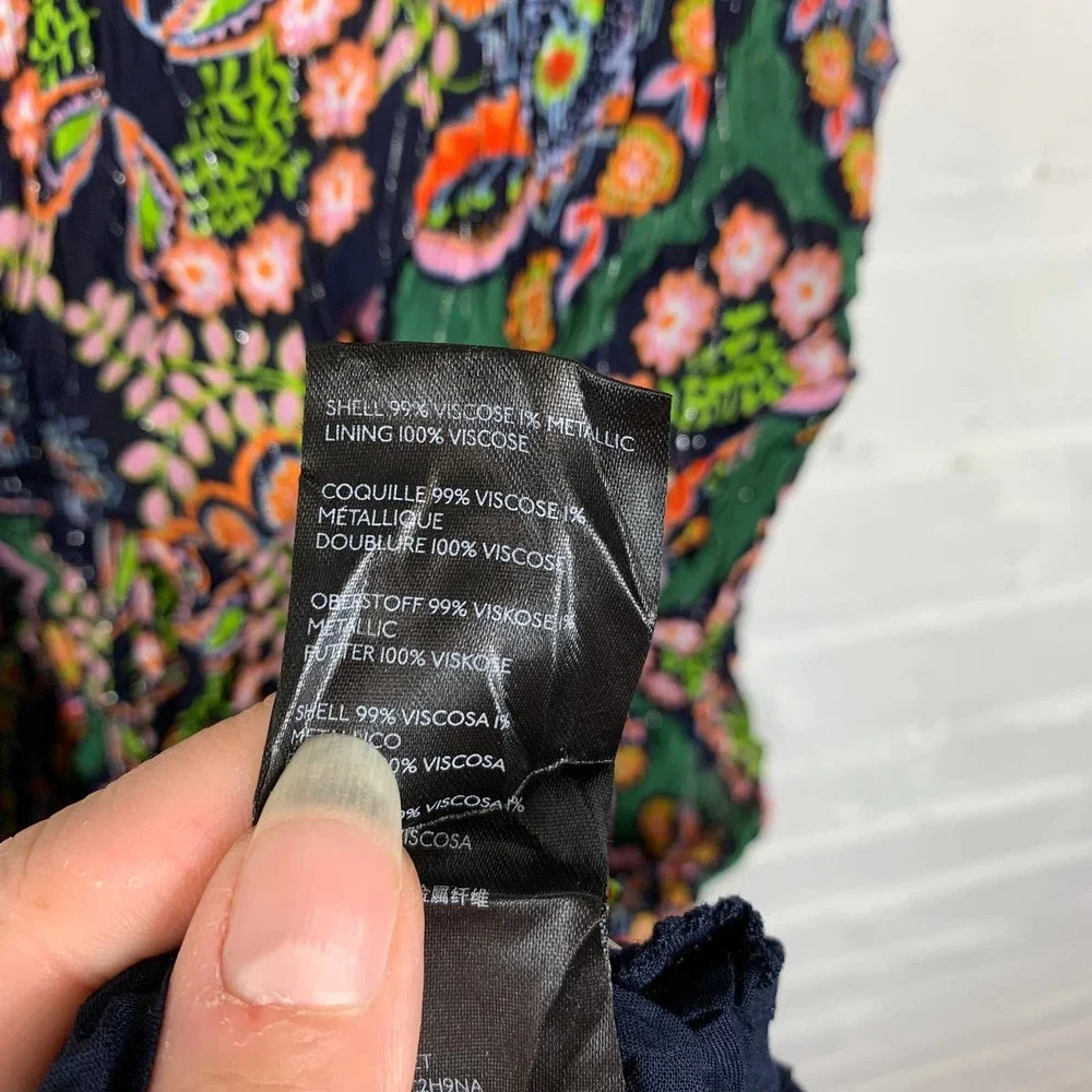 Anthropologie Women's Paisley Print Maxi Dress Sleeveless Multicolor Size 0P - Picture 3 of 4